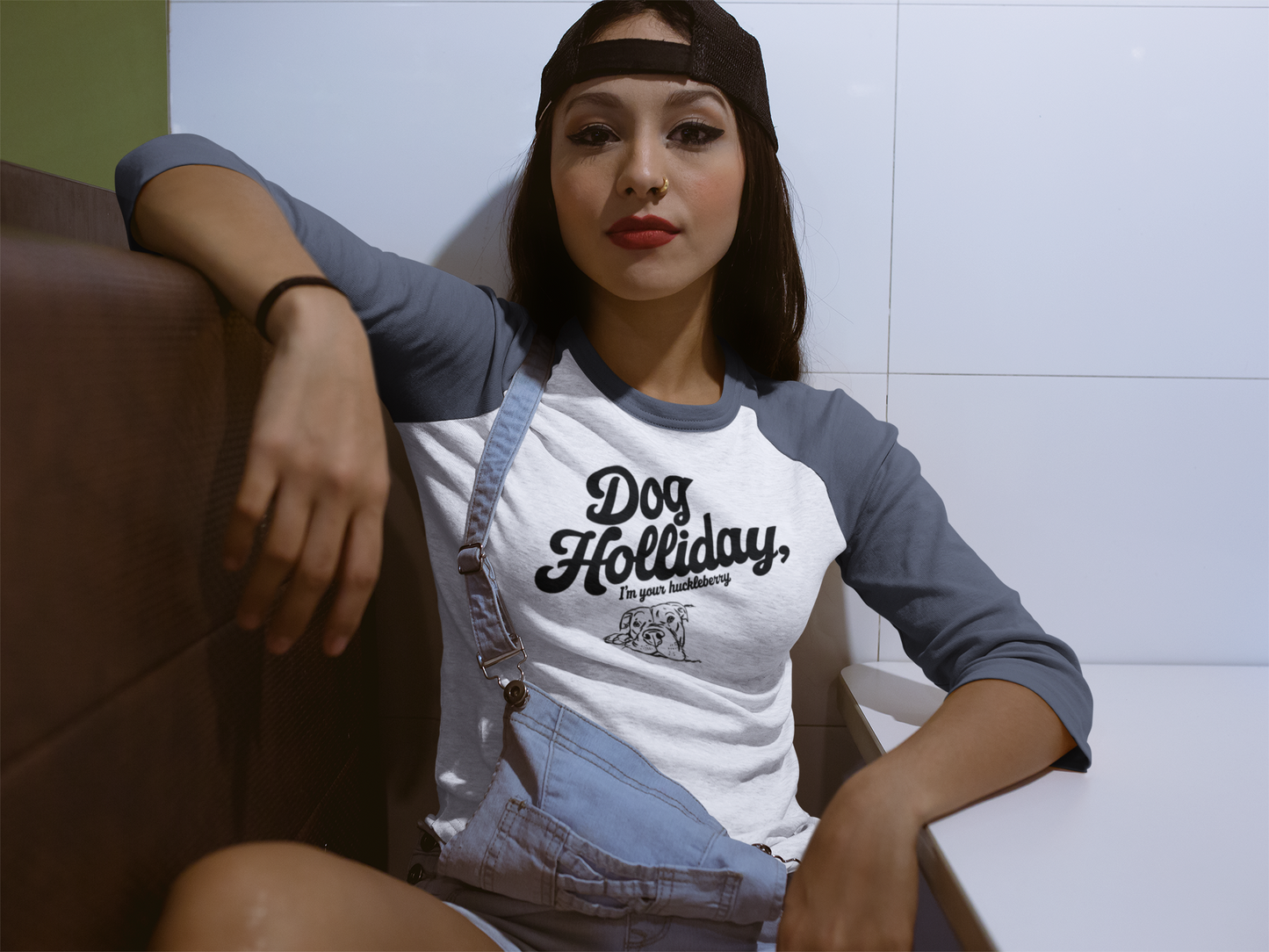 Ladies Three Quarter Tee "Dog Holliday"