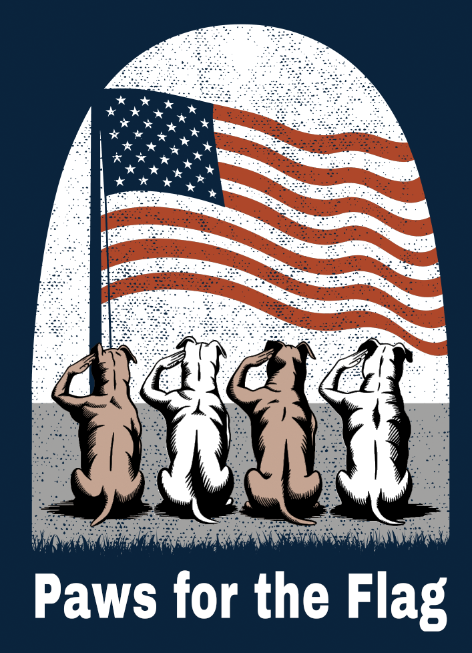 Unisex Short sleeve "Paws for the flag"